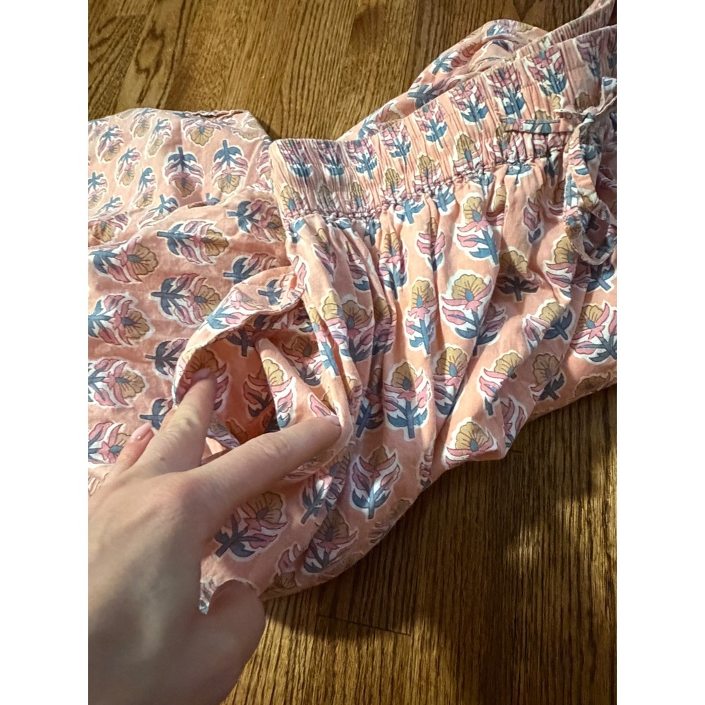 Marea by Liz Joy | Beautiful Peach Pink Floral Lined Skirt Sz XS - Picture 5 of 8